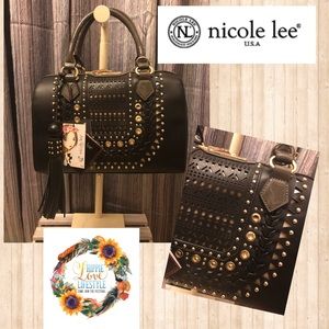 Beautiful NWT Boston Bag with Intricate Cut-Out 🖤